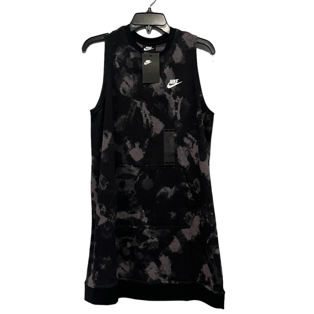 Nike Sportswear Women's Pullover Sleeveless Black Sweatshirt Dress Size S